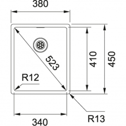 Zlewozmywak stalowy Franke BOX BXX 210/110-34 TL STAL SZLACHETNA JEDWAB 127.0453.653
